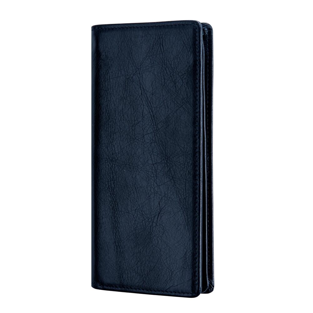 1366 Long Wallet – Vintage Crazy Horse Leather Checkbook Wallet, Slim